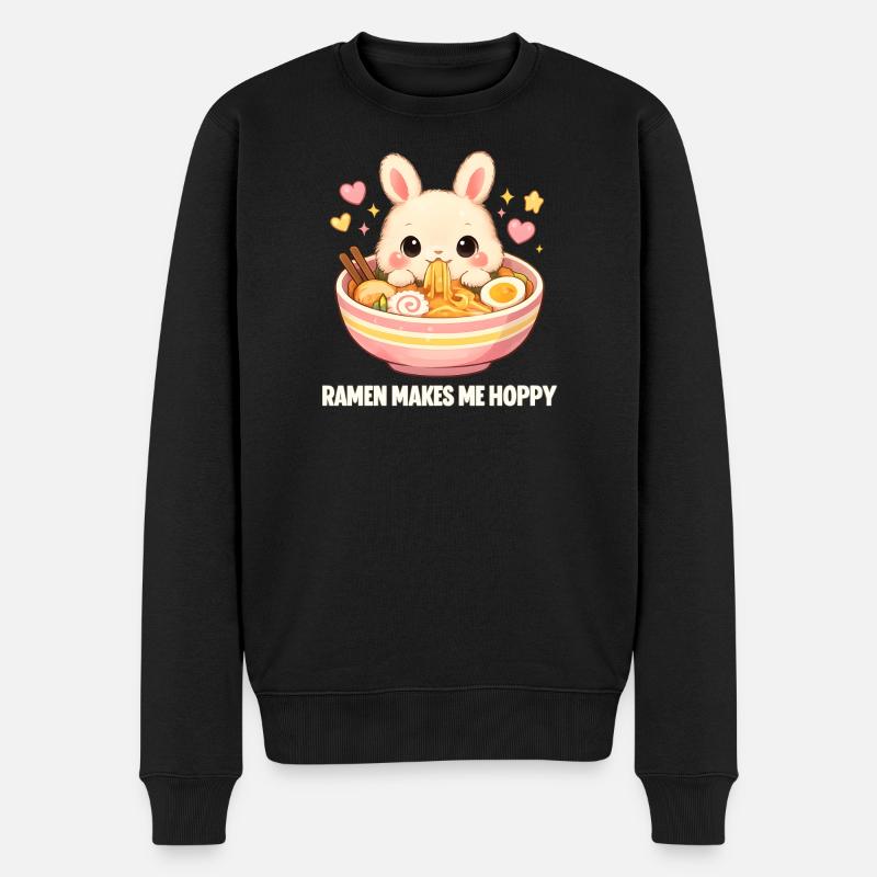 Le ramen me rend heureux - Pull Premium bio Homme - noir