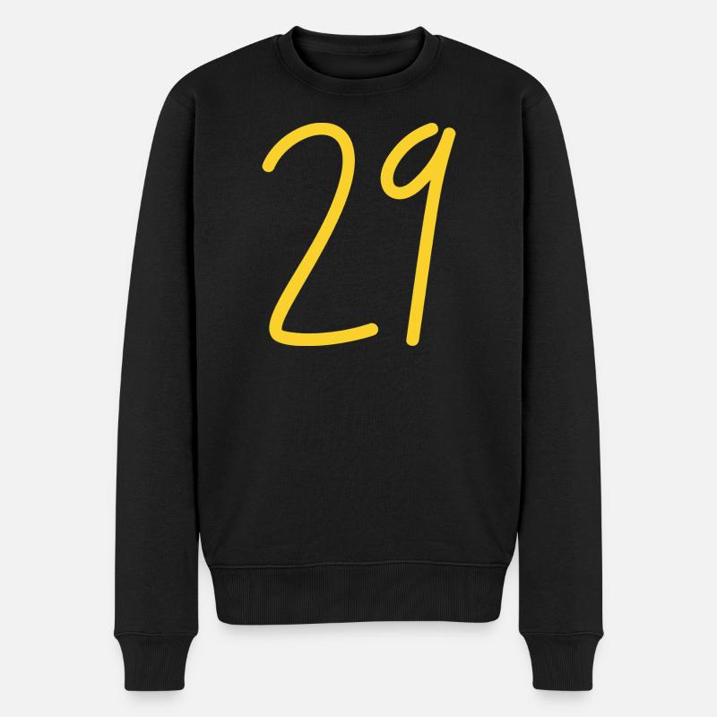 29 - Männer Premium Bio Pullover - Schwarz