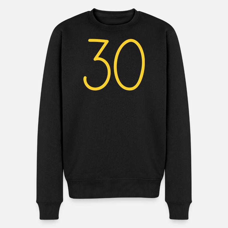 30 - Männer Premium Bio Pullover - Schwarz