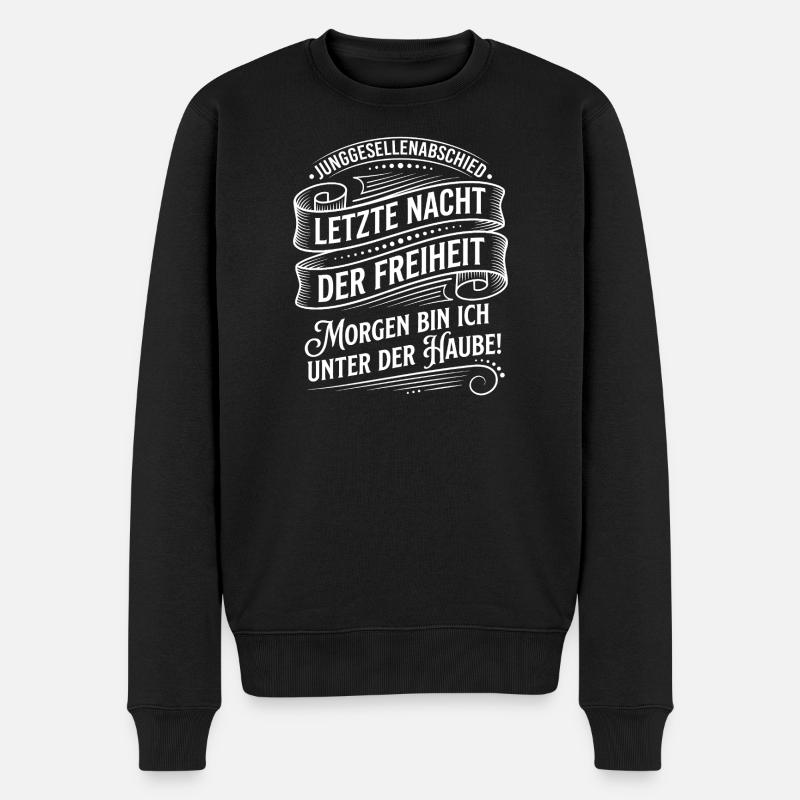 Letzte Nacht der Freiheit - Männer Premium Bio Pullover - Schwarz