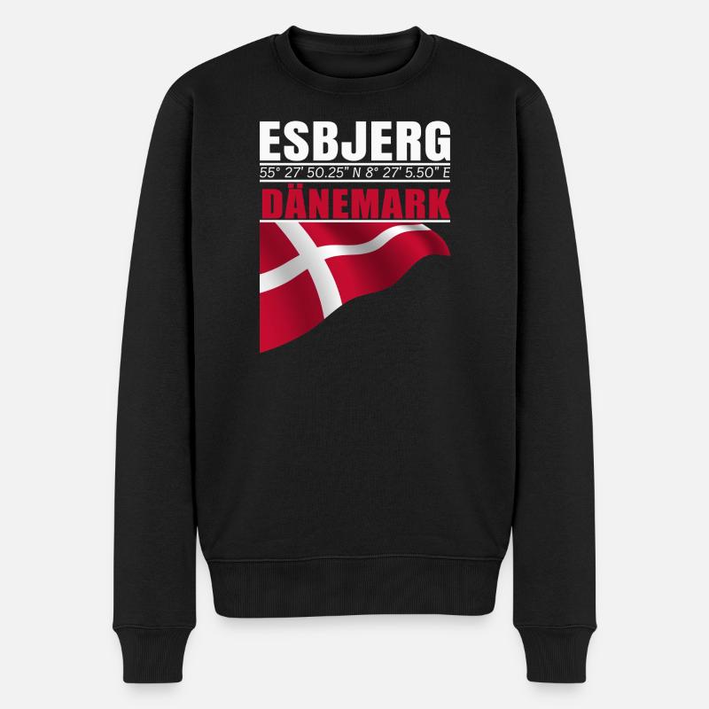Esbjerg - Männer Premium Bio Pullover - Schwarz