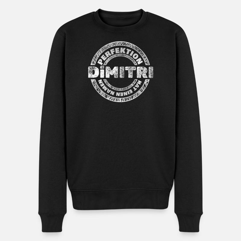 Dimitri als Dimitri - Männer Premium Bio Pullover - Schwarz