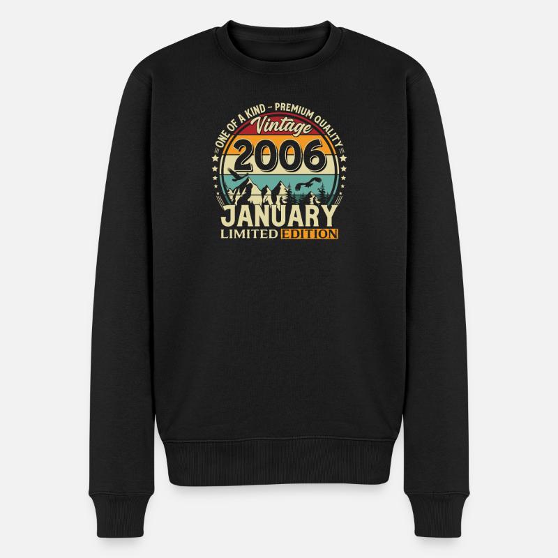 20e anniversaire Millésime Janvier 2006 - Pull Premium bio Homme - noir