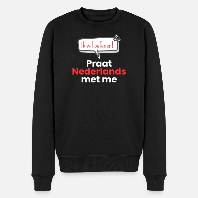 Parle néerlandais avec moi - Pull Premium bio Homme - noir