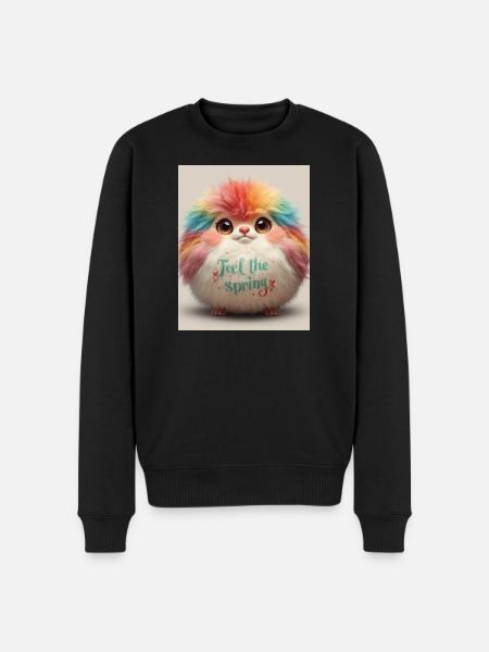 Feel the Spring Plush Critter - Men's Premium Organic Jumper - black