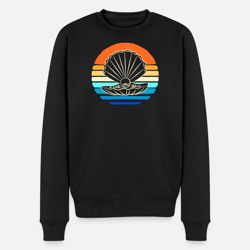 Shell collector shell - Men's Premium Organic Jumper - black