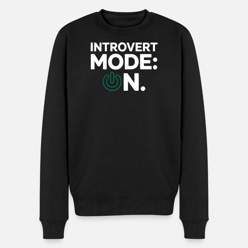Introvert Mode ON – Funny Saying - Men's Premium Organic Jumper - black