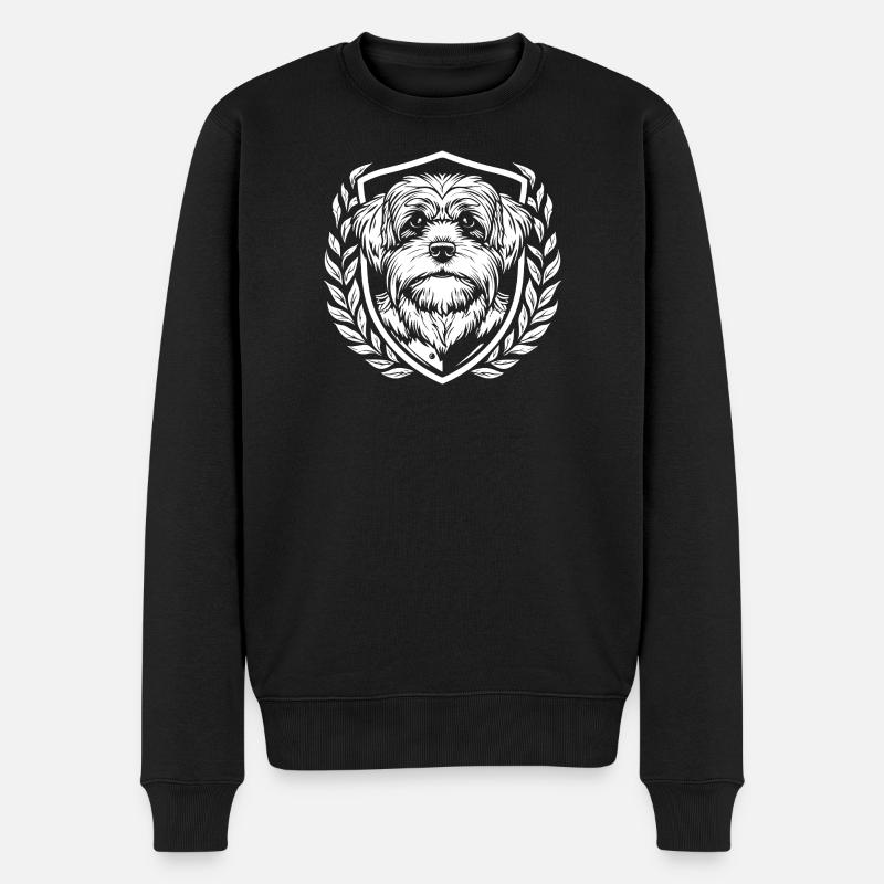 Armoiries du chien de gardien - Pull Premium bio Homme - noir