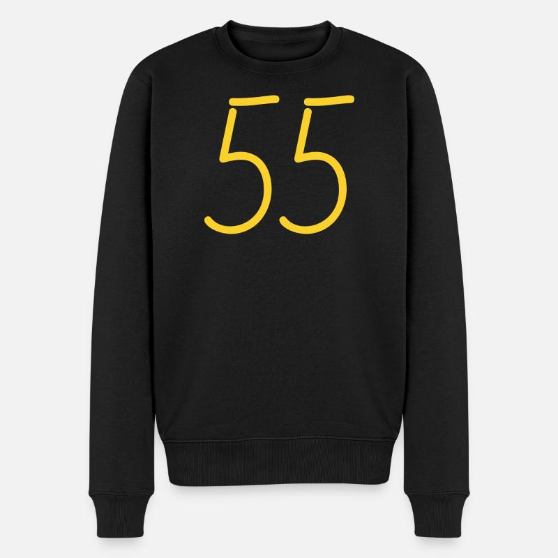 55 - Männer Premium Bio Pullover - Schwarz
