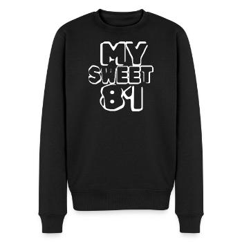 Suess 81 - Männer Premium Bio Pullover - Schwarz - Vorne - Nico (187cm)