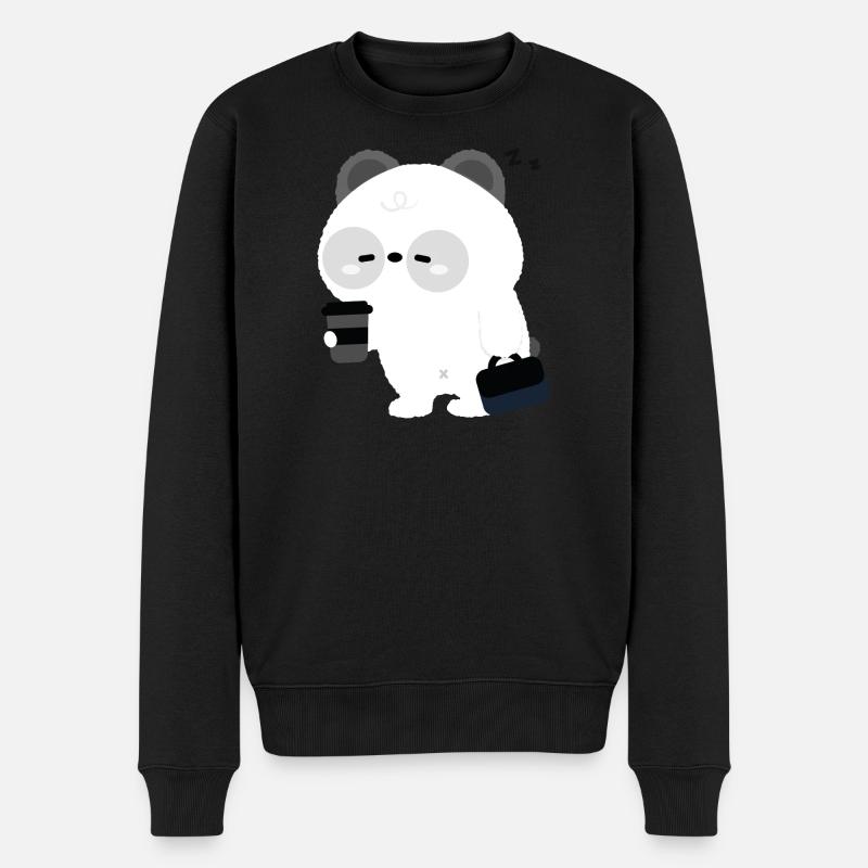 Pause café panda - Pull Premium bio Homme - noir