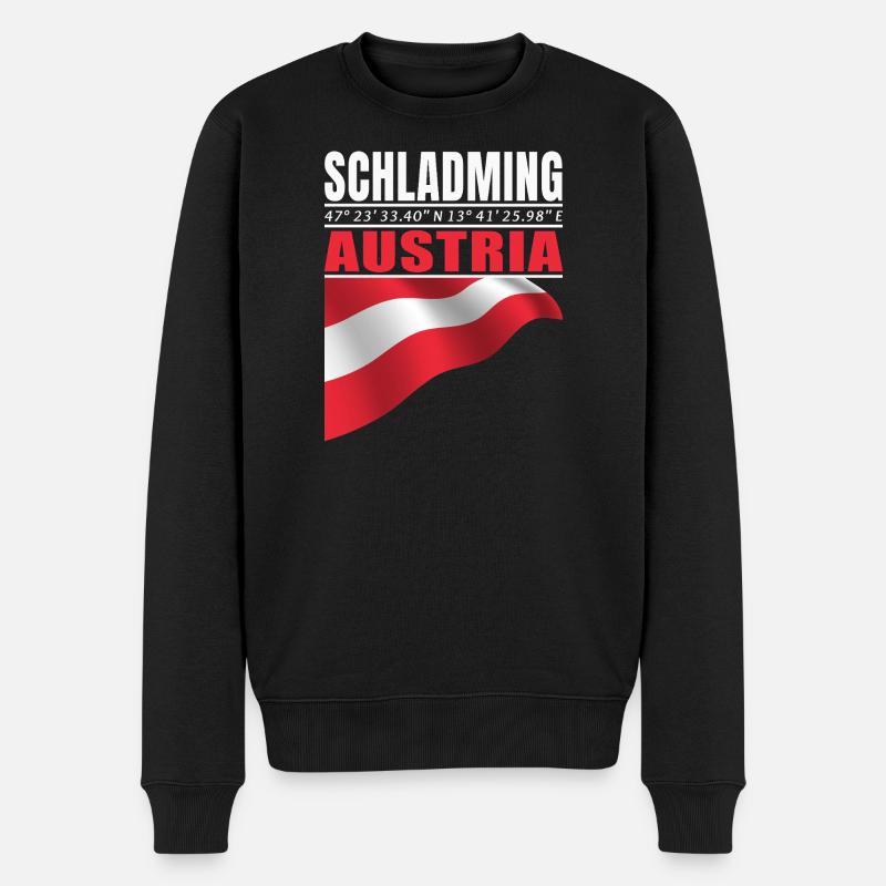 Schladming - Männer Premium Bio Pullover - Schwarz