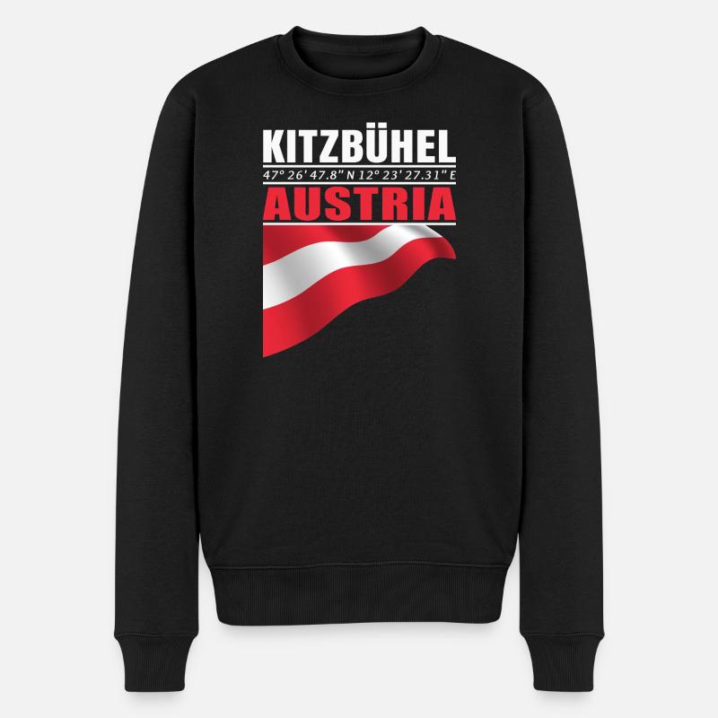 Kitzbühel - Männer Premium Bio Pullover - Schwarz