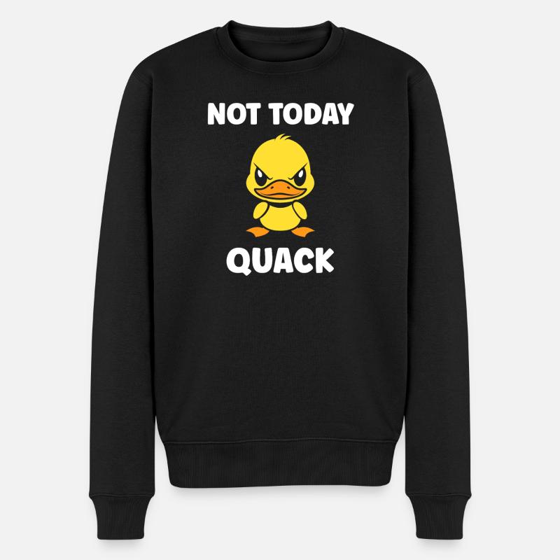 Canard Grognon Pas Aujourd'hui - Pull Premium bio Homme - noir