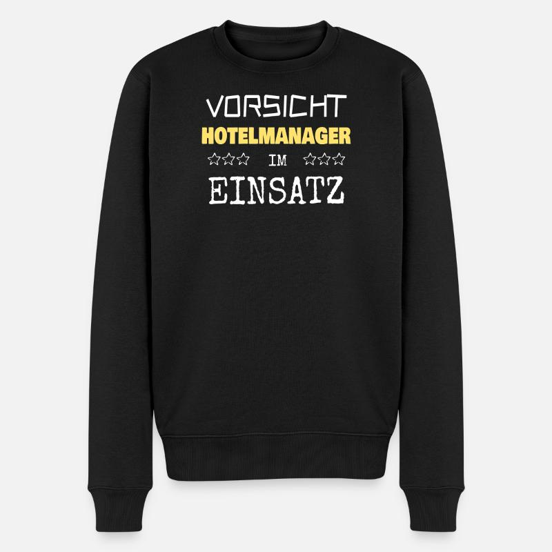 Berufung Hotelmanager - Männer Premium Bio Pullover - Schwarz