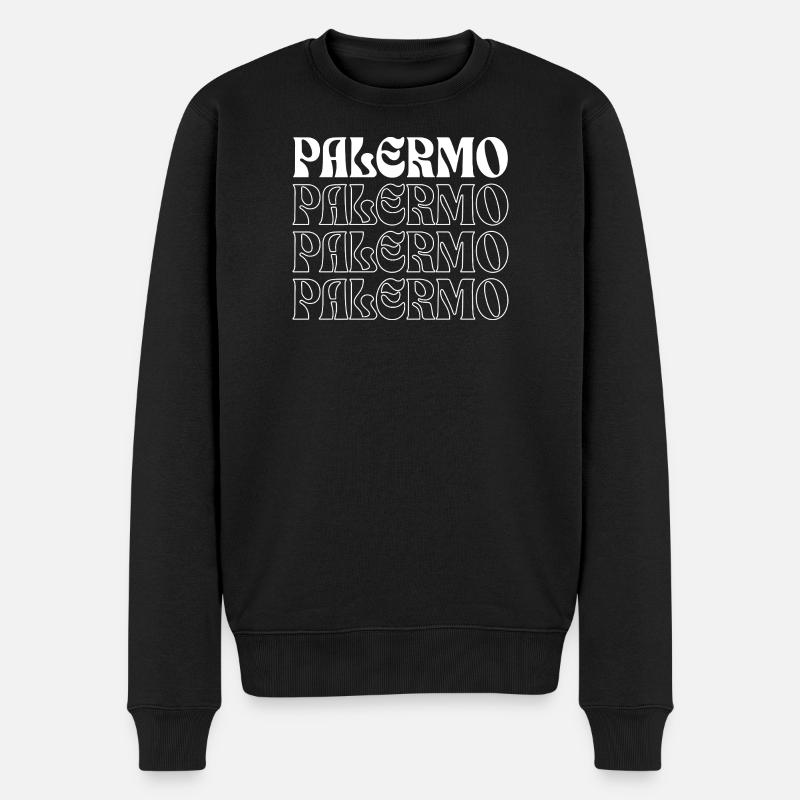 Palermo-Logo-Design - Männer Premium Bio Pullover - Schwarz