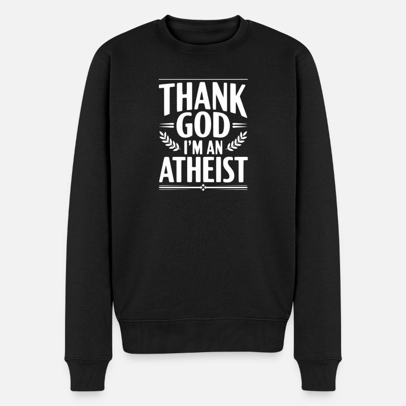 Dieu merci, je suis athée - Pull Premium bio Homme - noir