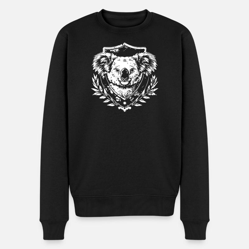 Sceau des armoiries koala - Pull Premium bio Homme - noir