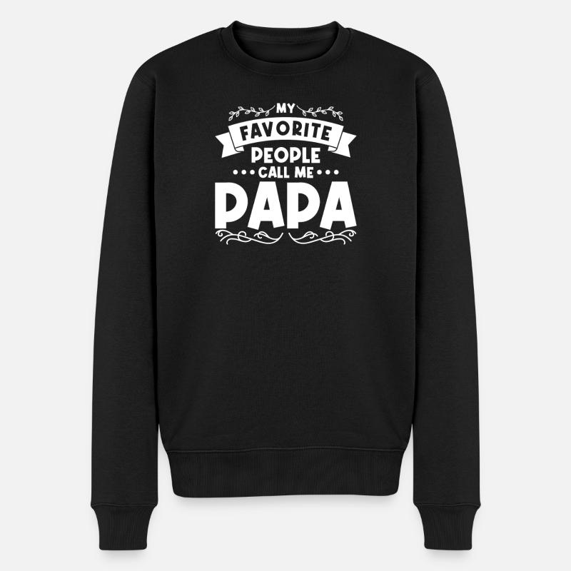 Mes personnes préférées m’appellent papa - Pull Premium bio Homme - noir