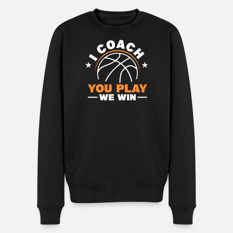 I Coach - You Play - We Win - Männer Premium Bio Pullover - Schwarz