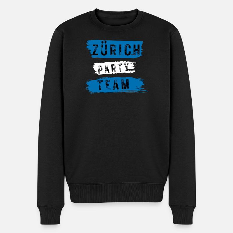 Zürich Party Team - Männer Premium Bio Pullover - Schwarz