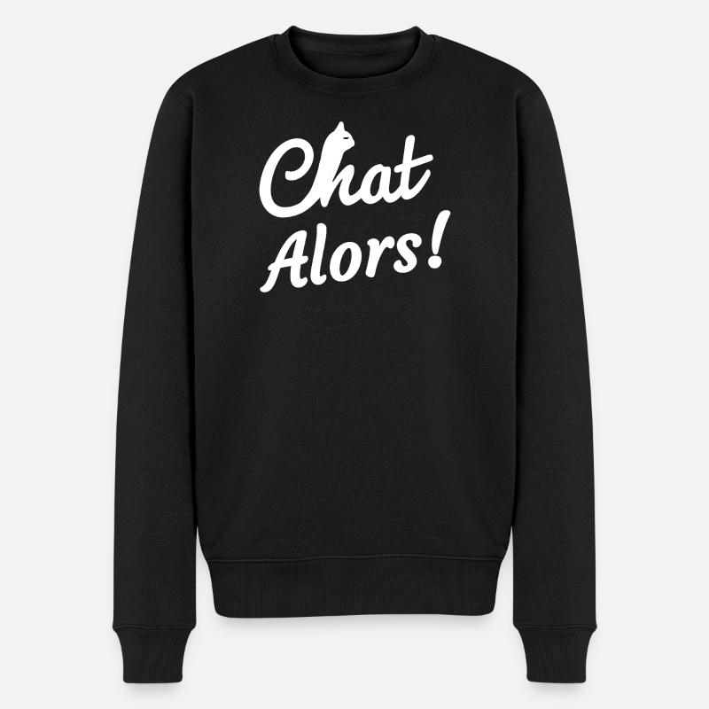 Chat Alors! - Pull Premium bio Homme - noir