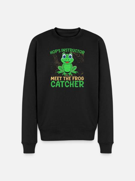 Frog Catcher Hop´s Instructor Frog - Männer Premium Bio Pullover - Schwarz