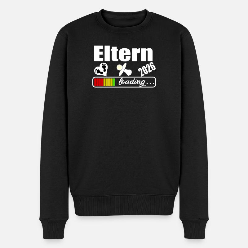 Eltern 2026 - Männer Premium Bio Pullover - Schwarz