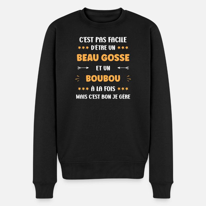 Boubou - Männer Premium Bio Pullover - Schwarz