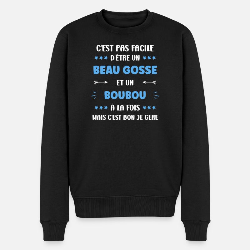 Boubou - Männer Premium Bio Pullover - Schwarz