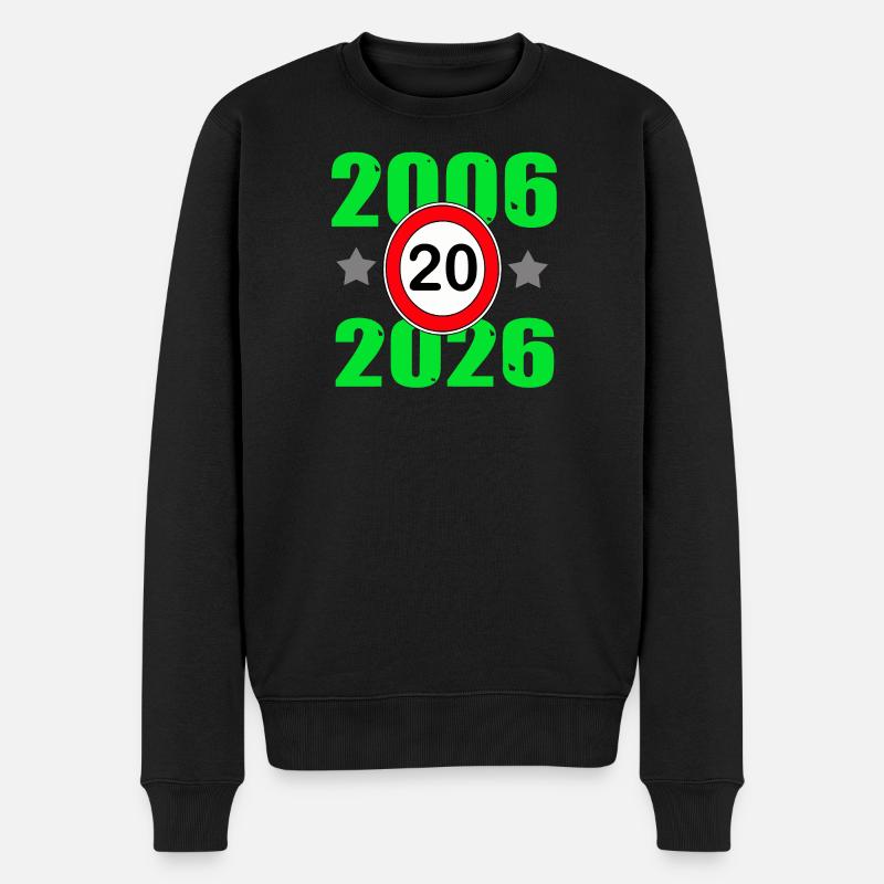 20 ans, 20e anniversaire 2026 - Pull Premium bio Homme - noir