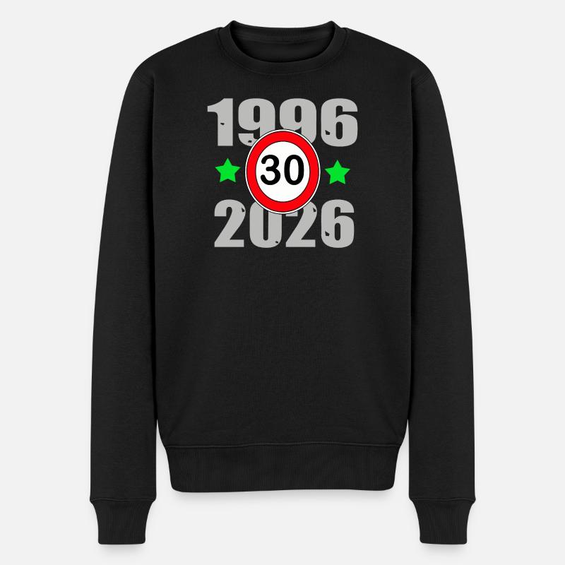 Anniversaire 30, 30 ans 1996 à 2026 - Pull Premium bio Homme - noir