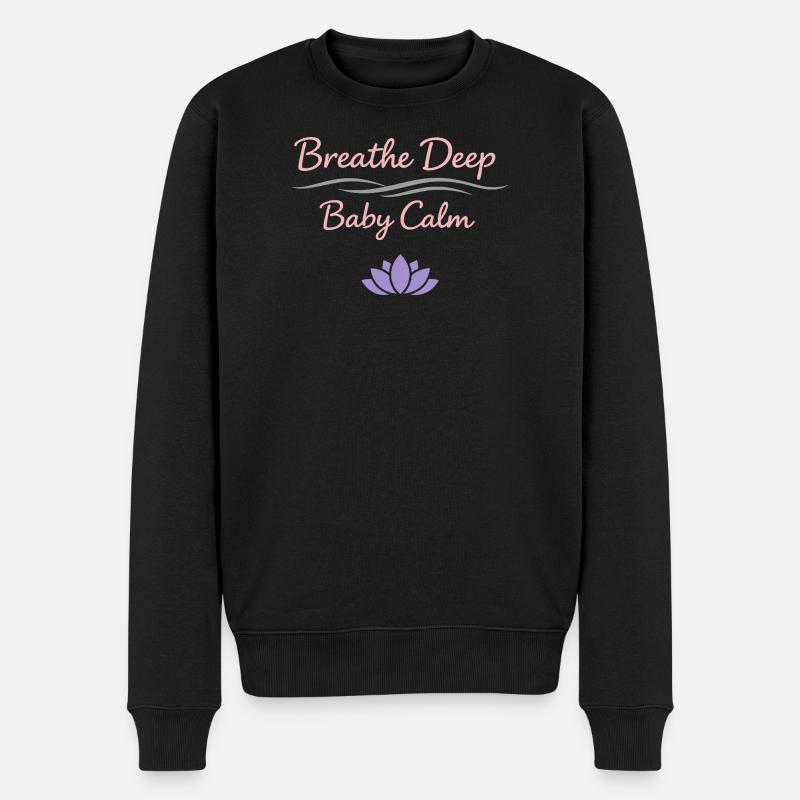 Vorgeburtliches Yoga Werdende Mutter - Männer Premium Bio Pullover - Schwarz