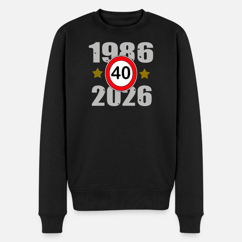 1986–2026 : 40e anniversaire - Pull Premium bio Homme - noir