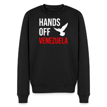HANDS OFF VENEZUELA - Männer Premium Bio Pullover - Schwarz - Vorne - Nico (187cm)