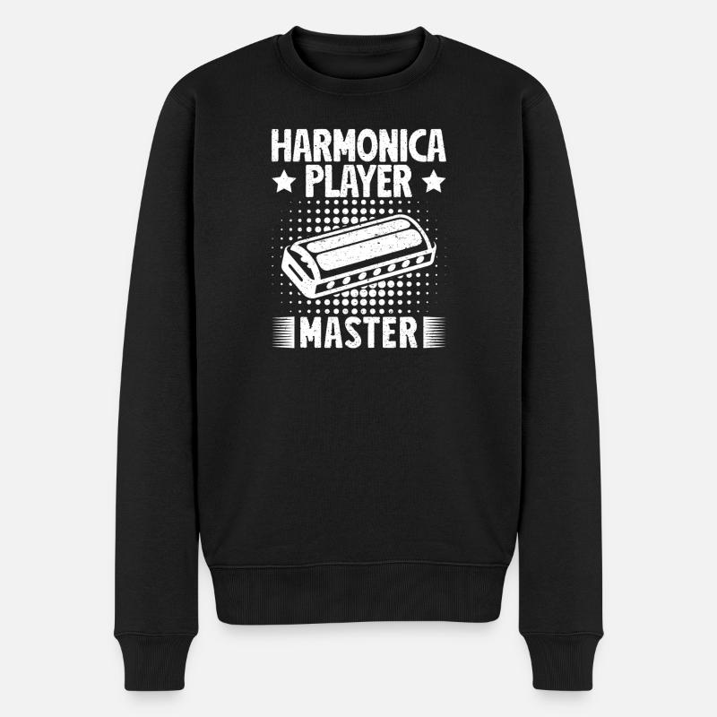 Musiciste d’harmonica Maître harmonica - Pull Premium bio Homme - noir