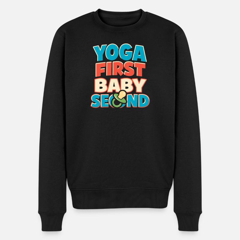 Mère enceinte de yoga prénatal - Pull Premium bio Homme - noir