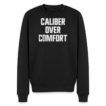 Kaliber vor Komfort – Verdecktes Tragen gemäß 2. V - Männer Premium Bio Pullover - Schwarz - Vorne - Nico (187cm)