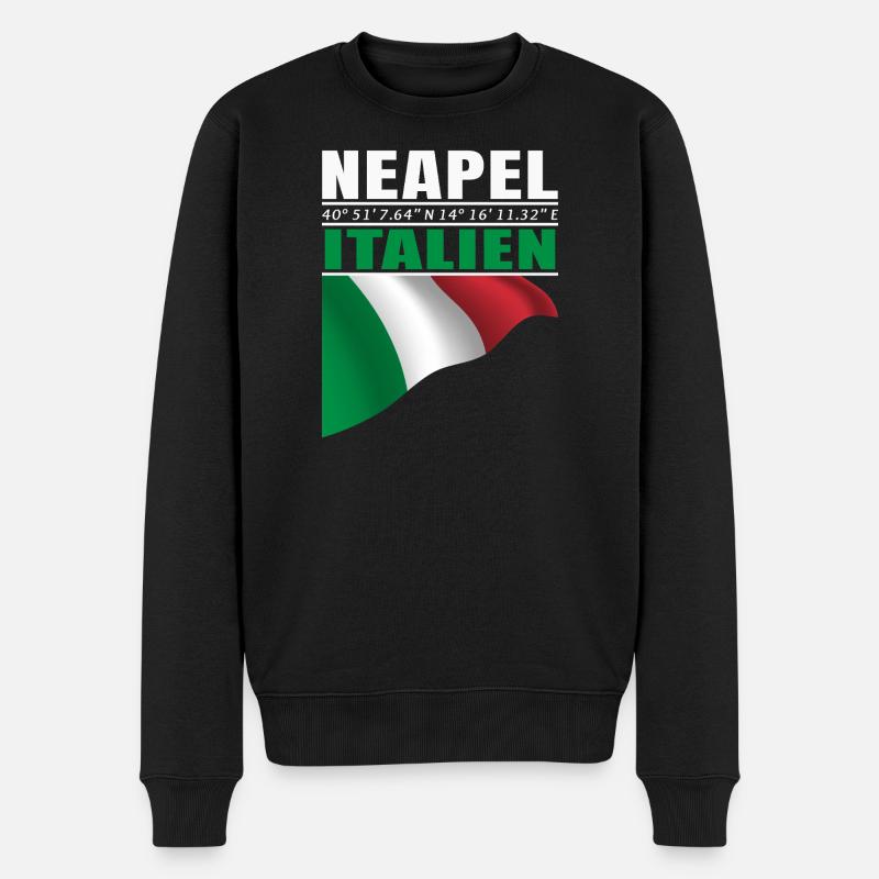 Neapel - Männer Premium Bio Pullover - Schwarz