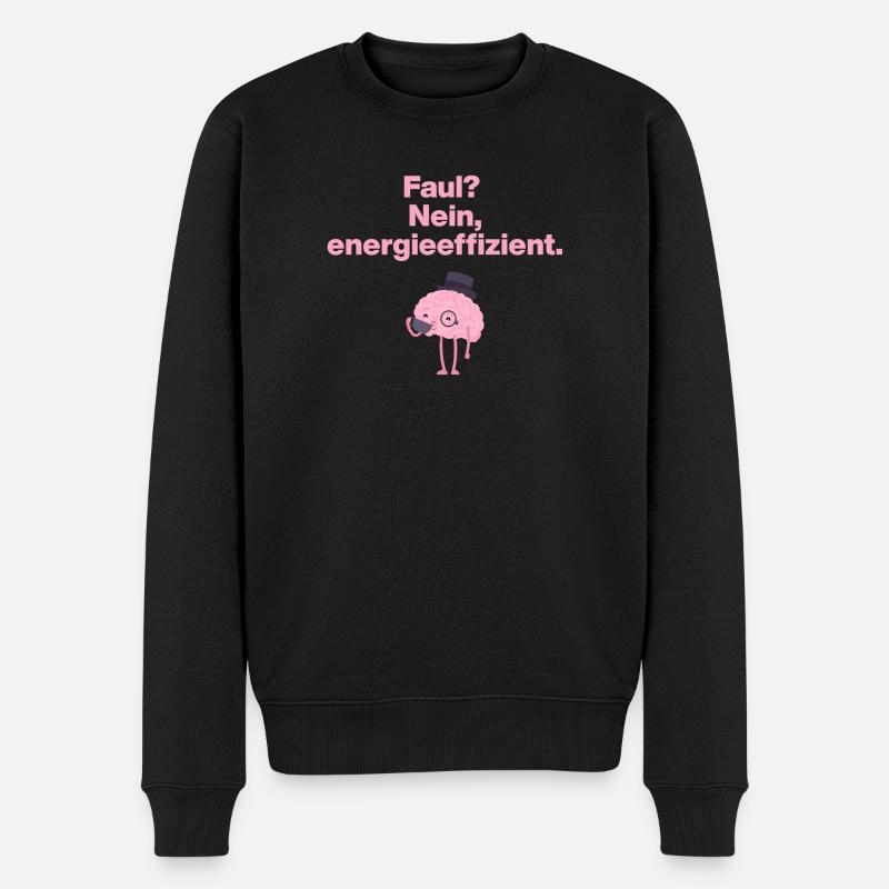 PARESSEUX ? Non, économe en énergie ! - Pull Premium bio Homme - noir