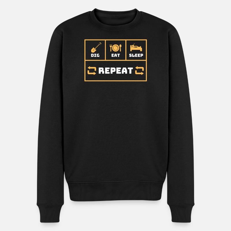 Schatzsuche Sondeln T-Shirt - Männer Premium Bio Pullover - Schwarz