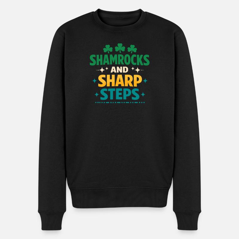 Irischer Tanz Step-dancing Celtic Fan - Männer Premium Bio Pullover - Schwarz
