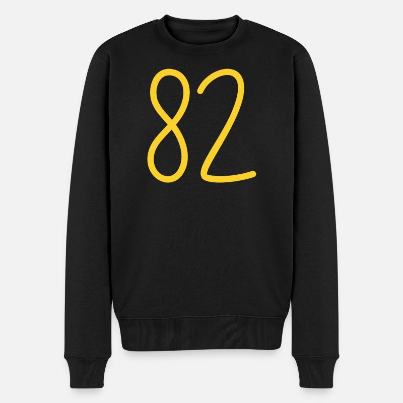 82 - Männer Premium Bio Pullover - Schwarz