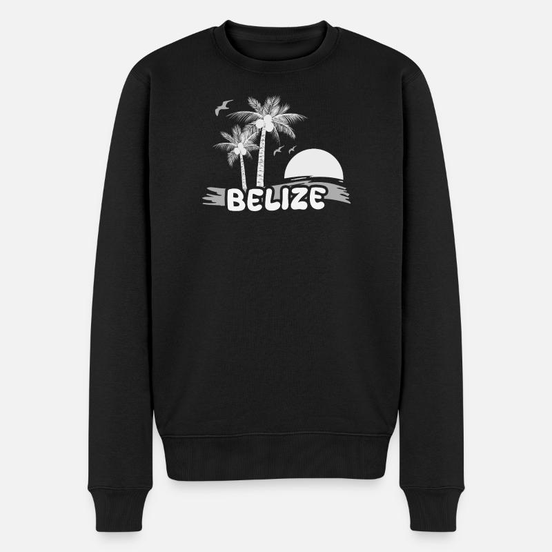 Strand Belize - Männer Premium Bio Pullover - Schwarz