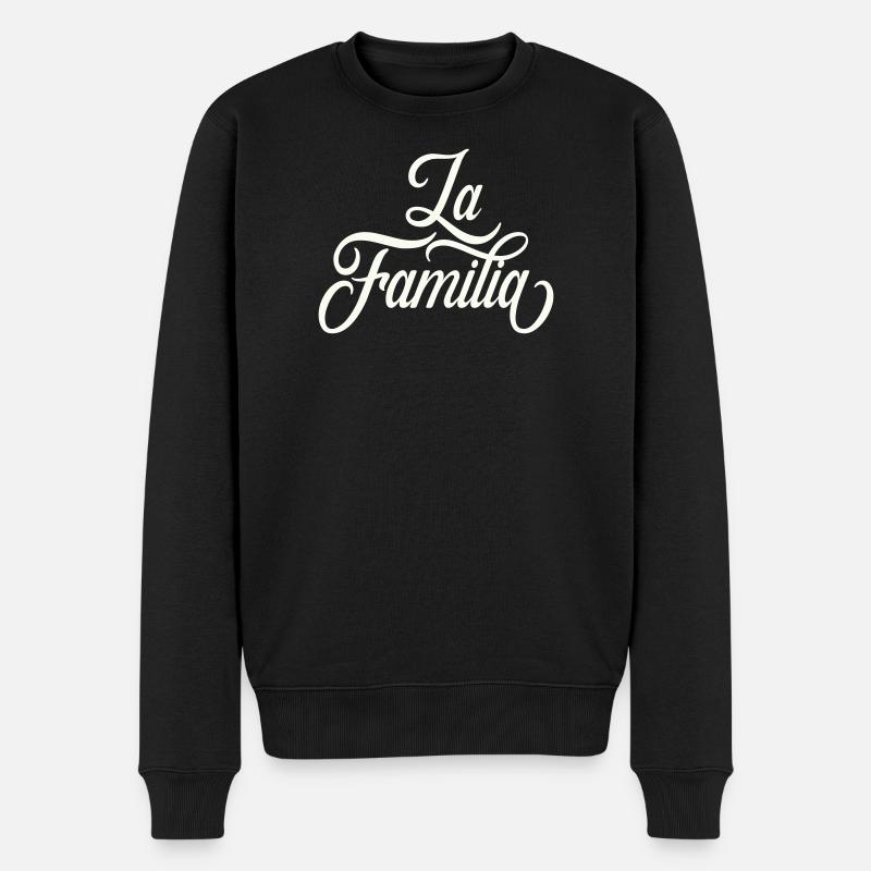 Lettrage de la famille La - Pull Premium bio Homme - noir