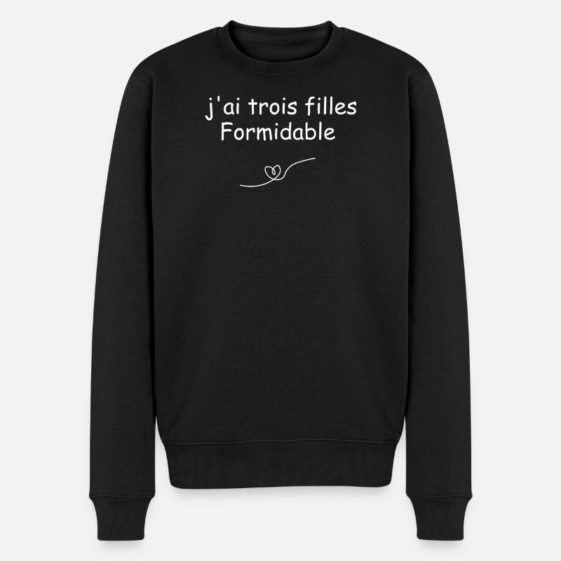 Trois Filles Formidables - Pull Premium bio Homme - noir