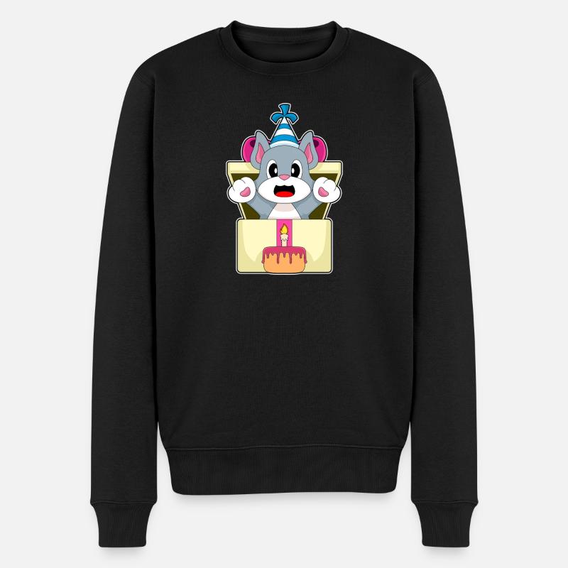 Gâteau d’anniversaire chat - Pull Premium bio Homme - noir
