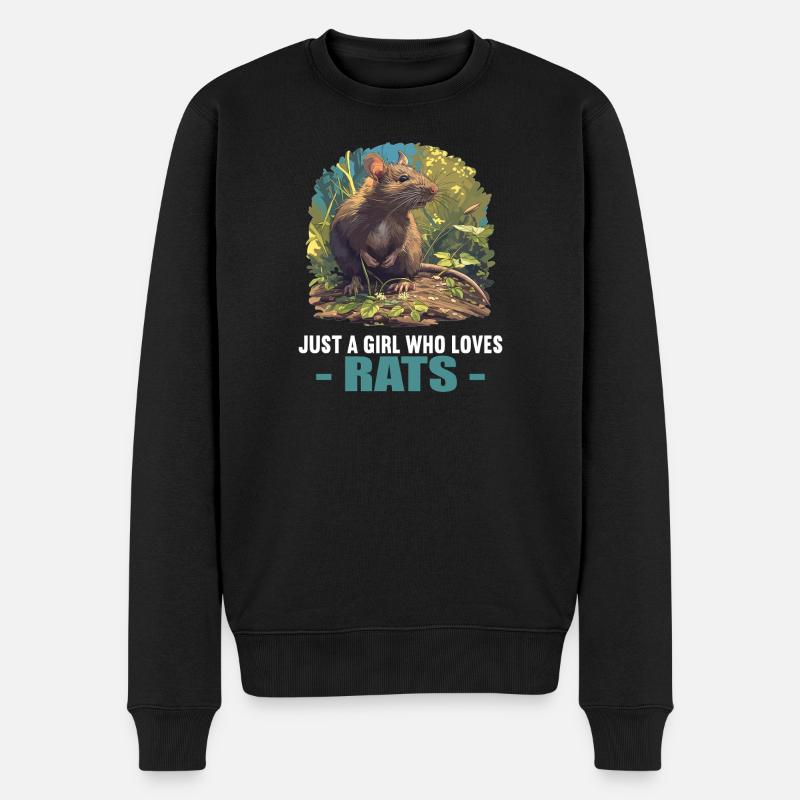 Ratten Ratte - Männer Premium Bio Pullover - Schwarz