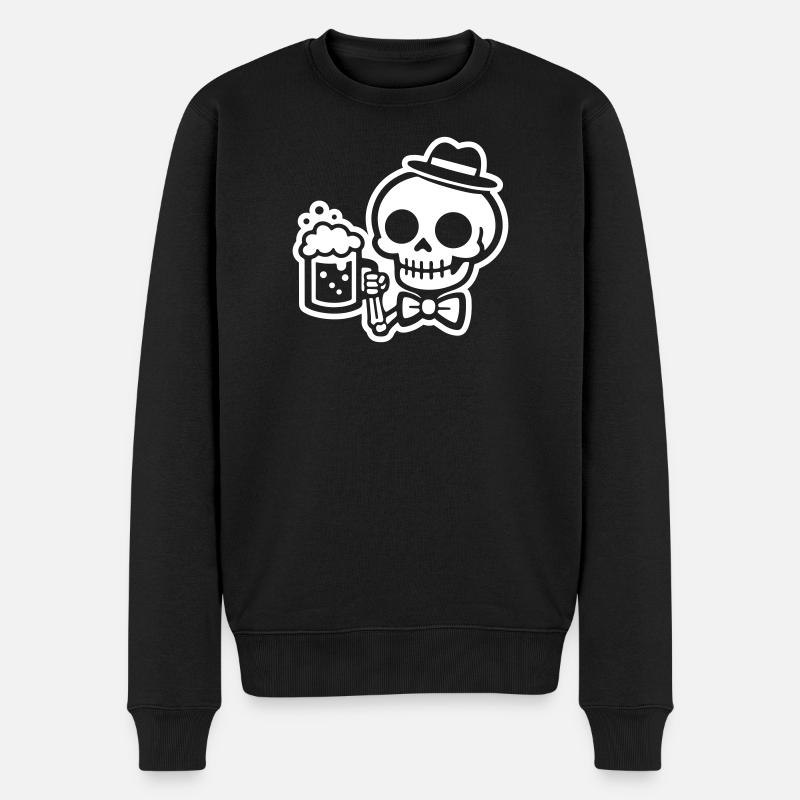 Bière Skeleton - Pull Premium bio Homme - noir