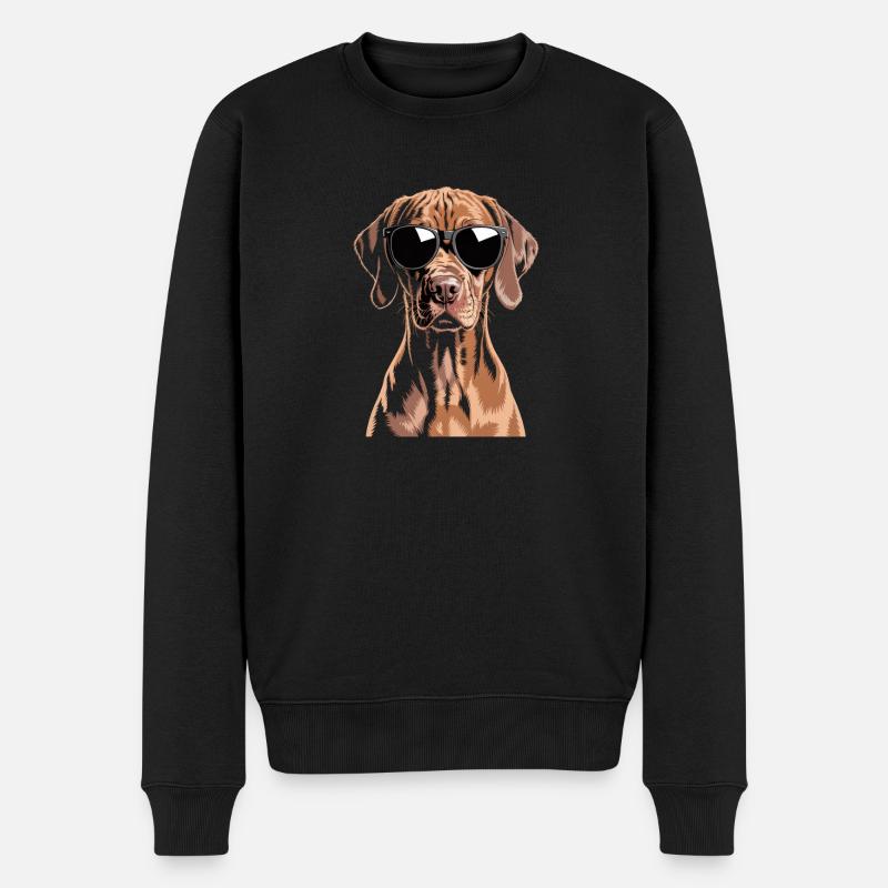 Vizsla - Männer Premium Bio Pullover - Schwarz